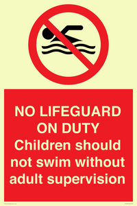 NO LIFEGUARD ON DUTY
